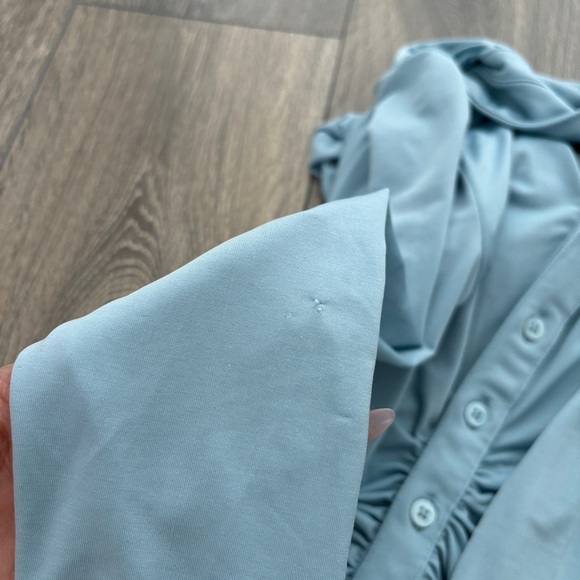 House of CB Deana Jersey Asymmetric Mini Shirt Dress - Picture 11 of 12